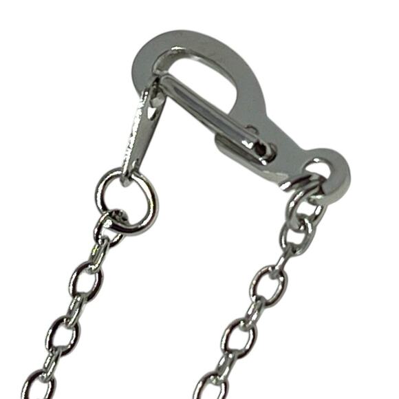 Charter Club Light Gray Blue Teardrop Crystal Pendant Necklace - Picture 4 of 7